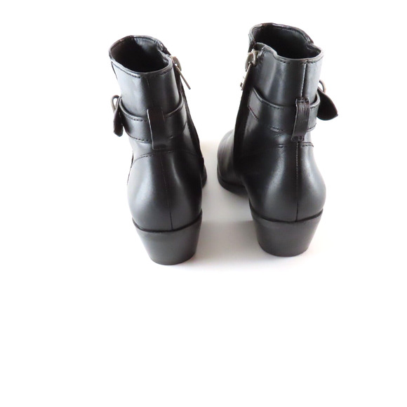 Coach Dylan Booties Boots Womens 6 Black Leather Ankle Preppy Equestrian Classic - Picture 4 of 8
